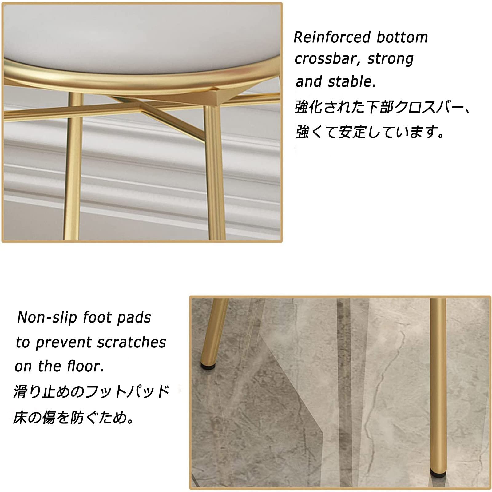 Amazon.co.jp: ドレッサーチェア化粧椅子イス鏡台用 蝶ネク型姫系金属